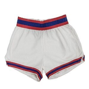 Vintage Rawlings‎ Womens Mesh Shorts Size Small Elastic Waist Pull On White